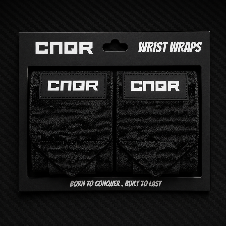 CNQR Black Wrist Wraps (2 Pack)