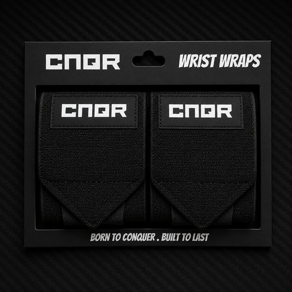 CNQR Black Wrist Wraps (2 Pack)